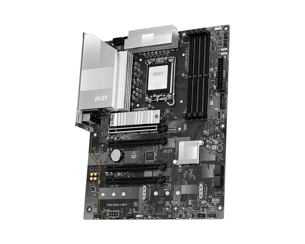 MSI PRO Z890‑S WIFI ATX Motherboard – Intel Z890. LGA1851. DDR5‑256GB. PCIe 5.0 x16. M.2 Gen 5. Wi‑Fi 7 + 2.5 GbE. Thunderbolt 4. USB4:圖片 3