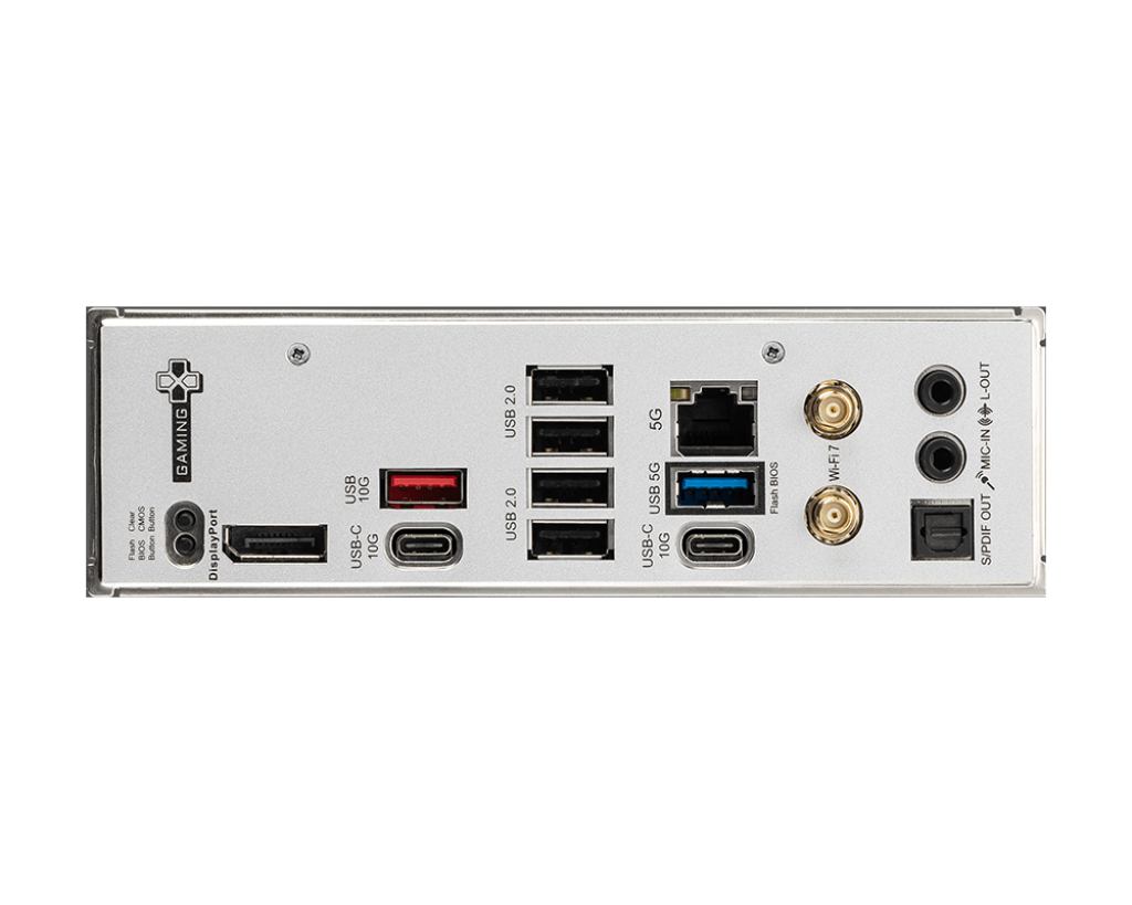 MSI B850 GAMING PLUS WIFI ATX Motherboard – AM5. DDR5‑8200+ OC. PCIe 5.0 x16. 3× M.2 (1× Gen5). 5 GbE LAN. Wi‑Fi 7. USB4. HDMI 2.1:圖片 5