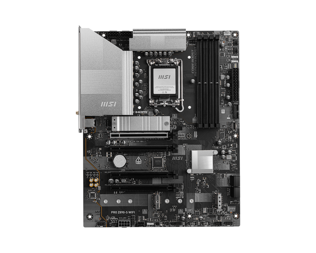 MSI PRO Z890‑S WIFI ATX Motherboard – Intel Z890. LGA1851. DDR5‑256GB. PCIe 5.0 x16. M.2 Gen 5. Wi‑Fi 7 + 2.5 GbE. Thunderbolt 4. USB4:圖片 2