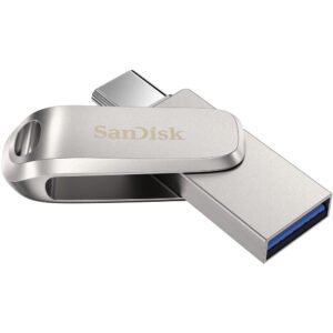 SanDisk Ultra Dual Drive Luxe 512GB USB 3.1 Type-C Flash Drive – Dual USB-C & USB-A Connectors. All-Metal Swivel Design. Up to 400MB/s Read Speed