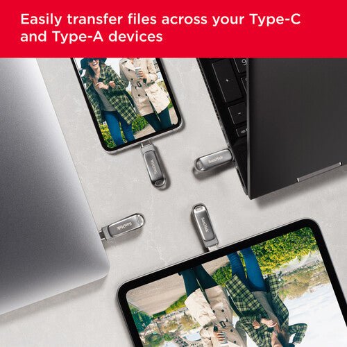SanDisk Ultra Dual Drive Luxe 512GB USB 3.1 Type-C Flash Drive – Dual USB-C & USB-A Connectors. All-Metal Swivel Design. Up to 400MB/s Read Speed:圖片 8