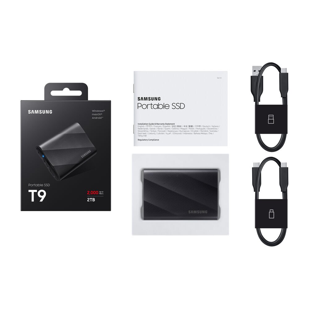 Samsung T9 4TB Portable SSD – USB 3.2 Gen 2x2. Up to 2.000 MB/s Read/Write. Rugged Design. AES 256-bit Encryption. Black:圖片 16
