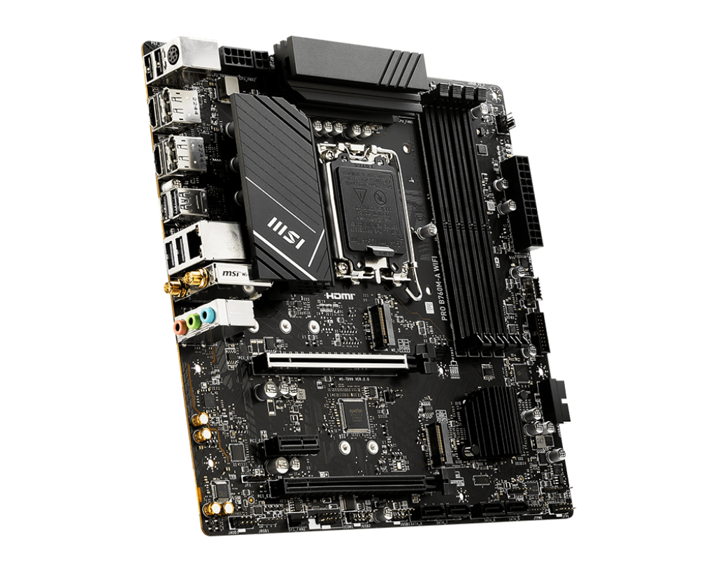 MSI PRO B760M‑A WiFi DDR5 mATX Motherboard – LGA 1700. DDR5 5333 MHz OC. PCIe 4.0. Wi‑Fi 6E. 2.5 Gb LAN:圖片 4