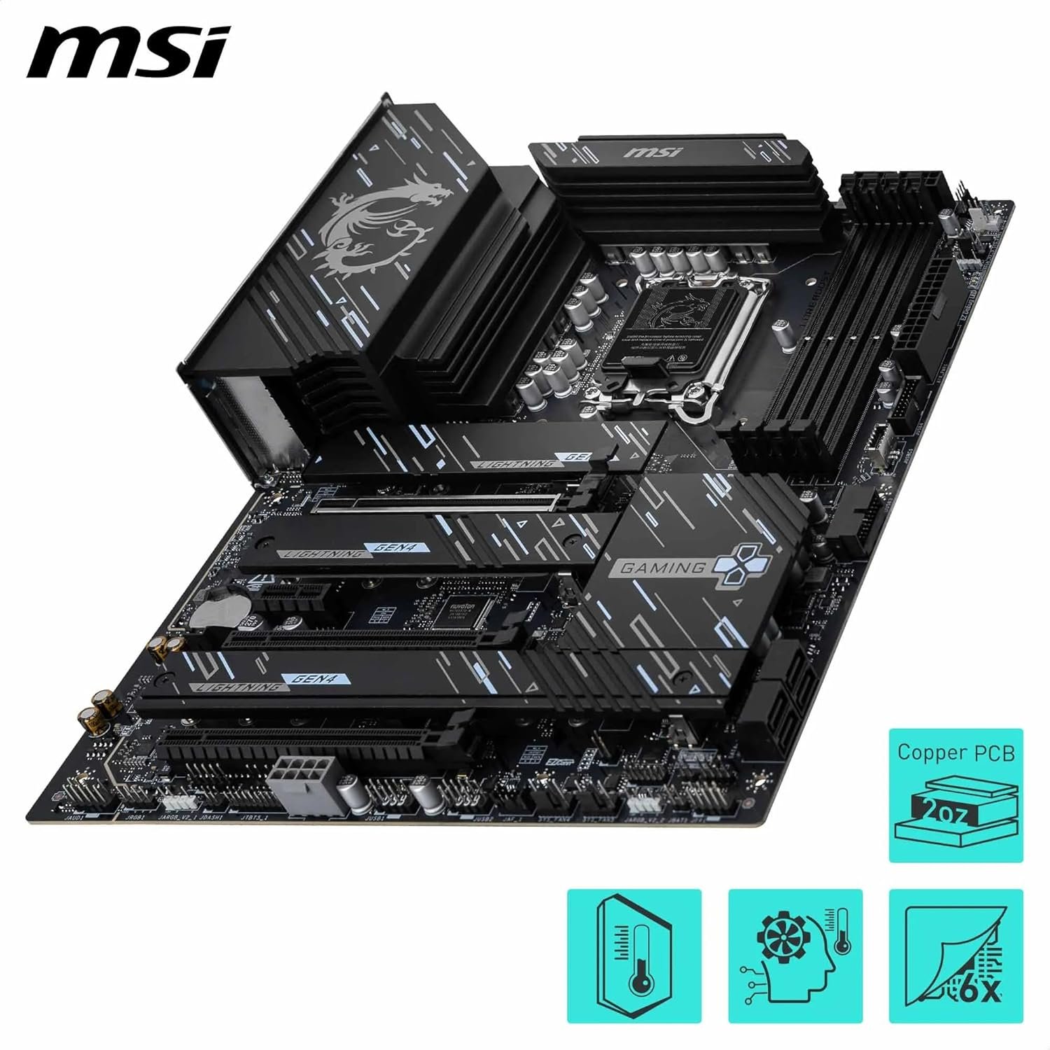 MSI Z890 GAMING PLUS WIFI Motherboard. ATX - Supports Intel Core Ultra Processors (Series 2). LGA 1851 - DDR5 Memory Boost 9200+MT/s OC. 1 x PCIe 5.0 x16. 1 x M.2 Gen5. Intel Killer 5G LAN. Wi-Fi 7:圖片 5