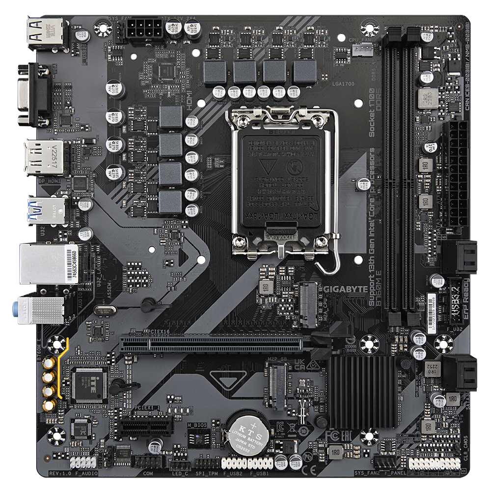 Gigabyte B760M-E (rev. 1.0) – DDR5 Micro-ATX Motherboard. 13th/12th Gen Intel Support. Dual PCIe 4.0 M.2. Smart Fan 6:圖片 2