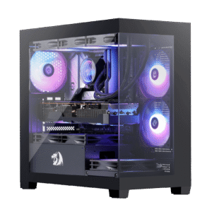 Redragon GRINDOR GC218M Back-Mounted PC Case | M-ATX Computer Chassis