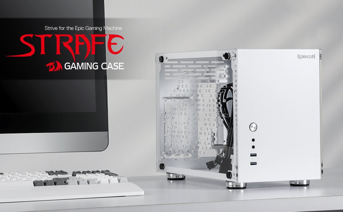 Redragon EB211 Mini-ITX Gaming PC Case. Small Form Factor Computer Chassis w/ Vented Honeycomb Acrylic Transparent Panels. Triple-Slot GPU and 360 Degree Accessibility. White:圖片 10
