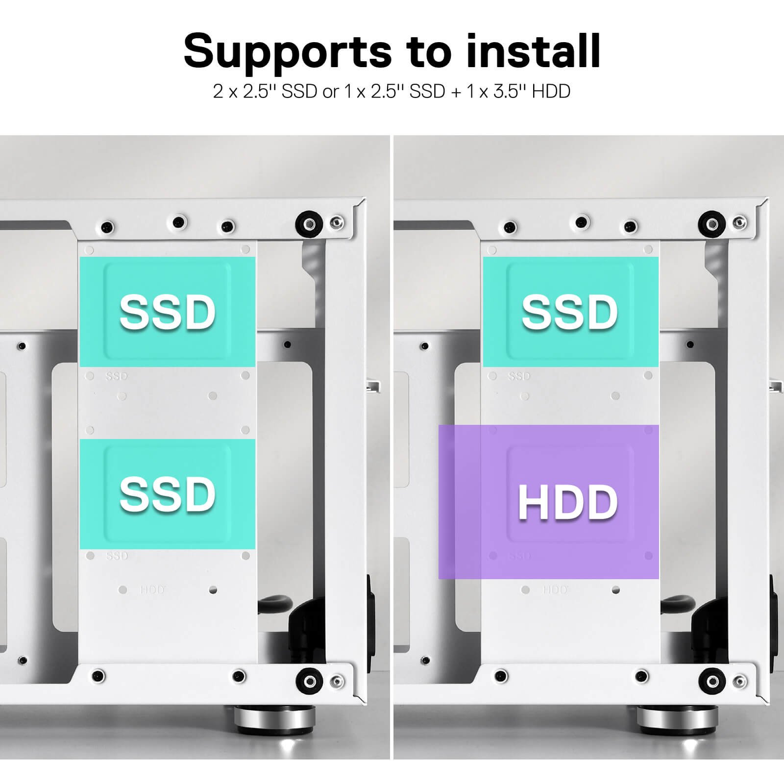 Redragon EB211 Mini-ITX Gaming PC Case. Small Form Factor Computer Chassis w/ Vented Honeycomb Acrylic Transparent Panels. Triple-Slot GPU and 360 Degree Accessibility. White:圖片 4
