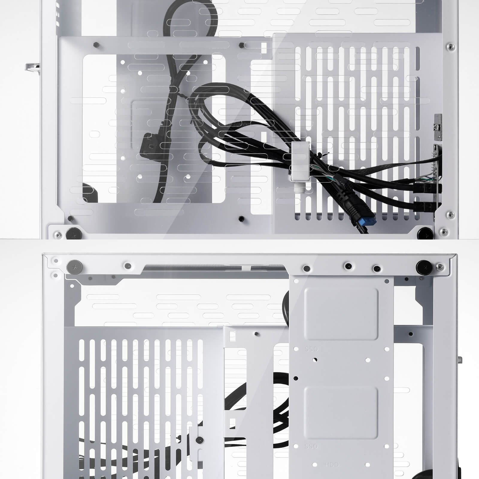 Redragon EB211 Mini-ITX Gaming PC Case. Small Form Factor Computer Chassis w/ Vented Honeycomb Acrylic Transparent Panels. Triple-Slot GPU and 360 Degree Accessibility. White:圖片 7