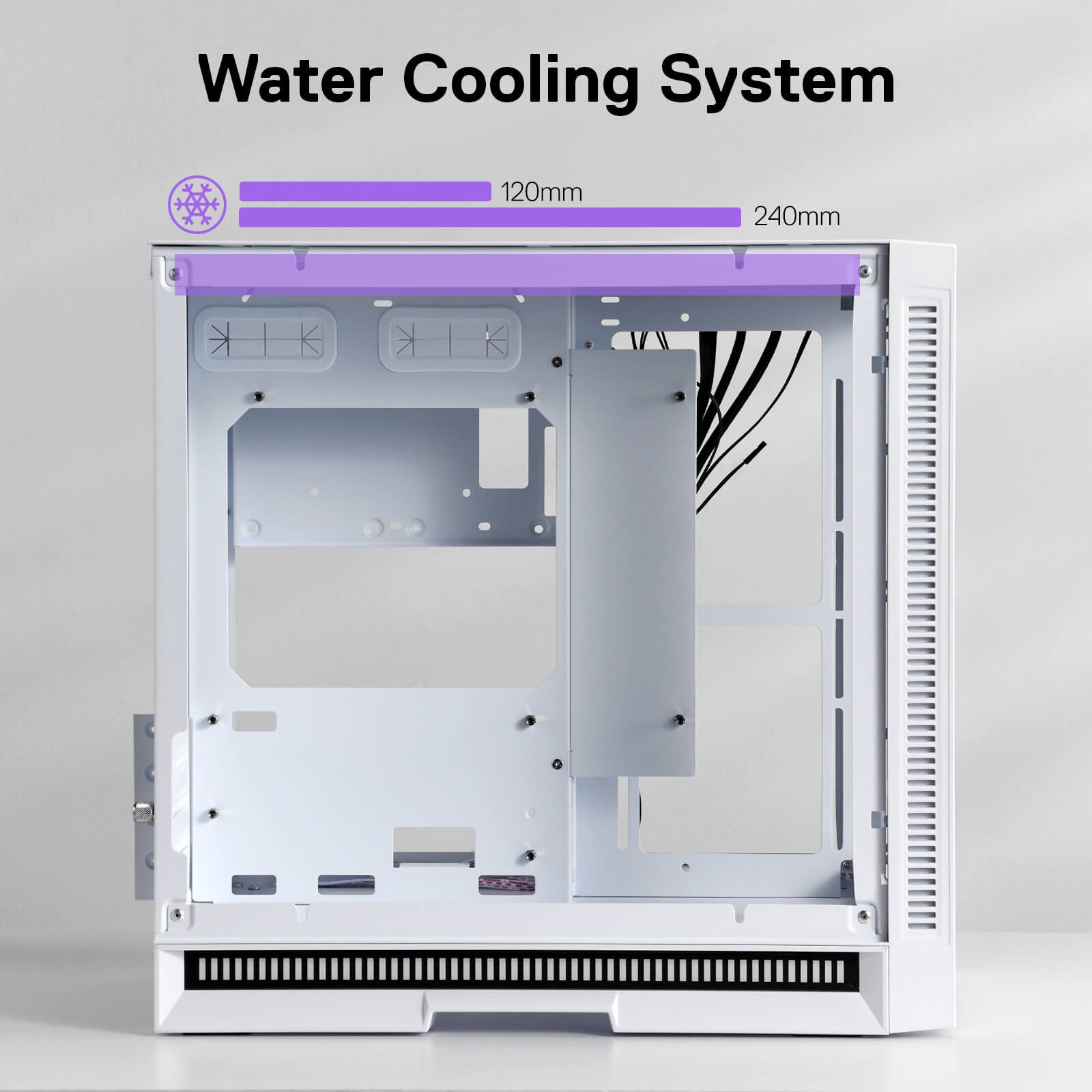 Redragon MC211 ITX Gaming PC Case. M-ATX Computer Chassis w/ 2 Tempered Glass Panels & High Airflow Perforated Panels. 240mm Radiator Support. Rhythm Sync Lighting Bar. Easy Cable Management. White:圖片 8